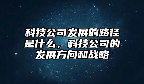 科技公司發(fā)展的路徑是什么，科技公司的發(fā)展方向和戰(zhàn)略