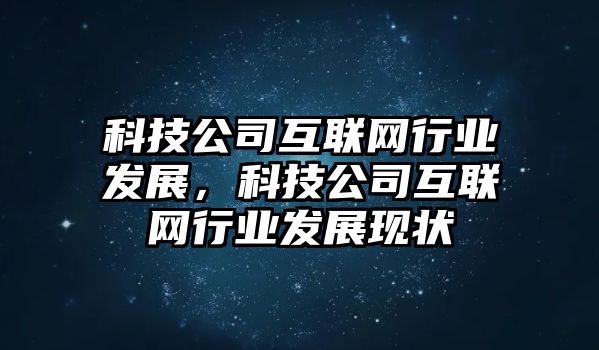 科技公司互聯(lián)網(wǎng)行業(yè)發(fā)展，科技公司互聯(lián)網(wǎng)行業(yè)發(fā)展現(xiàn)狀