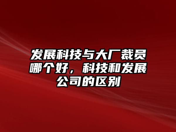 發(fā)展科技與大廠裁員哪個好，科技和發(fā)展公司的區(qū)別