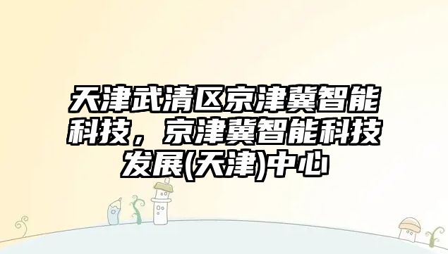 天津武清區(qū)京津冀智能科技，京津冀智能科技發(fā)展(天津)中心