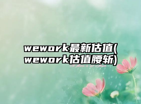 wework最新估值(wework估值腰斬)