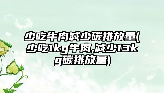 少吃牛肉減少碳排放量(少吃1kg牛肉,減少13kg碳排放量)