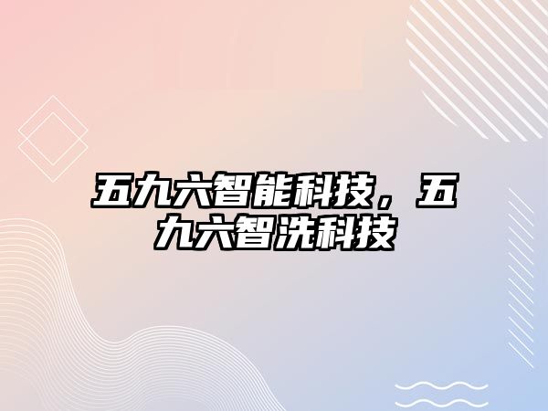 五九六智能科技，五九六智洗科技