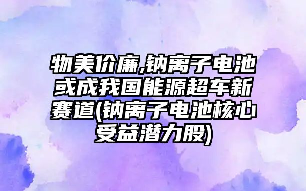 物美價廉,鈉離子電池或成我國能源超車新賽道(鈉離子電池核心受益潛力股)