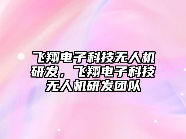 飛翔電子科技無人機研發(fā)，飛翔電子科技無人機研發(fā)團隊