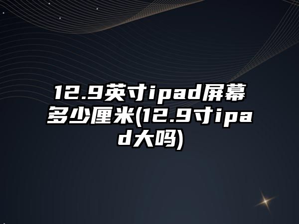 12.9英寸ipad屏幕多少厘米(12.9寸ipad大嗎)