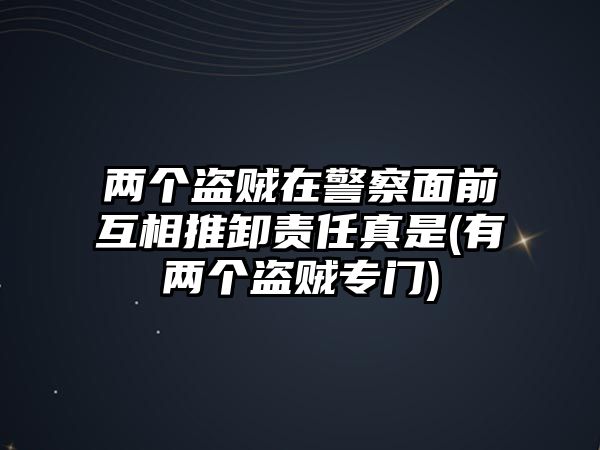 兩個(gè)盜賊在警察面前互相推卸責(zé)任真是(有兩個(gè)盜賊專門)