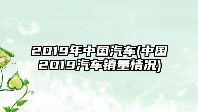 2019年中國(guó)汽車(中國(guó)2019汽車銷量情況)