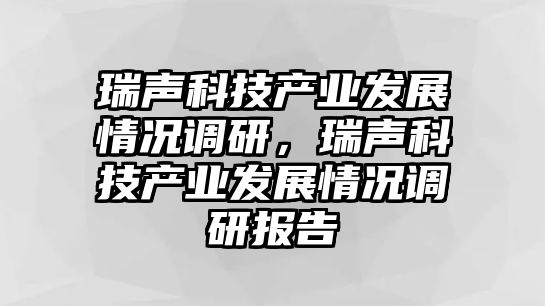 瑞聲科技產(chǎn)業(yè)發(fā)展情況調(diào)研，瑞聲科技產(chǎn)業(yè)發(fā)展情況調(diào)研報(bào)告