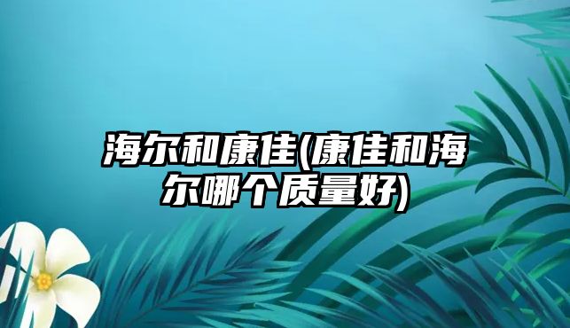 海爾和康佳(康佳和海爾哪個質量好)