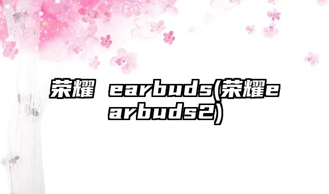 榮耀 earbuds(榮耀earbuds2)