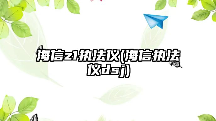 海信z1執(zhí)法儀(海信執(zhí)法儀dsj)