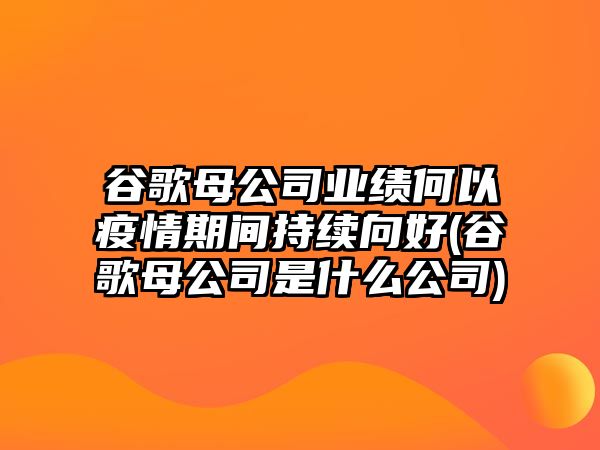 谷歌母公司業(yè)績何以疫情期間持續(xù)向好(谷歌母公司是什么公司)