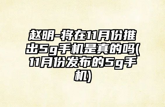 趙明-將在11月份推出5g手機(jī)是真的嗎(11月份發(fā)布的5g手機(jī))