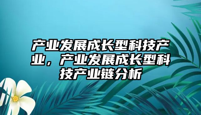 產(chǎn)業(yè)發(fā)展成長型科技產(chǎn)業(yè)，產(chǎn)業(yè)發(fā)展成長型科技產(chǎn)業(yè)鏈分析