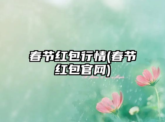 春節(jié)紅包行情(春節(jié)紅包官網(wǎng))