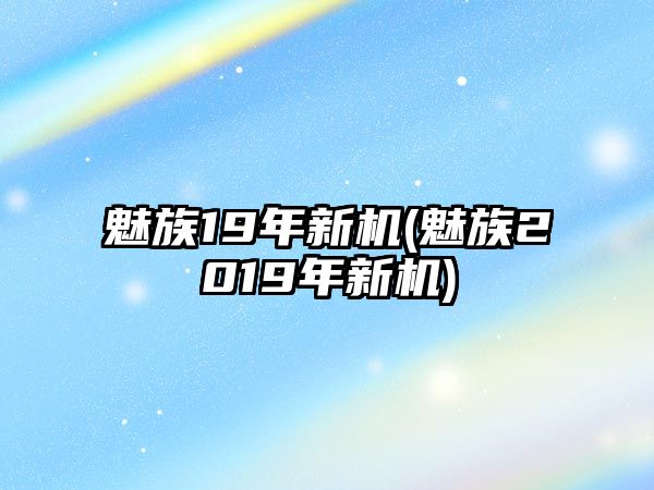 魅族19年新機(jī)(魅族2019年新機(jī))