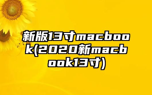 新版13寸macbook(2020新macbook13寸)