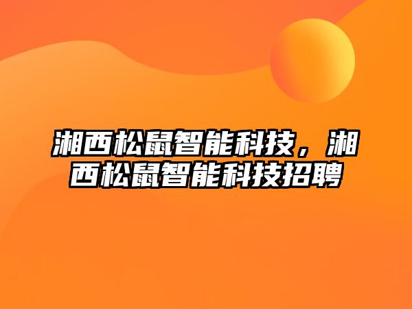 湘西松鼠智能科技，湘西松鼠智能科技招聘