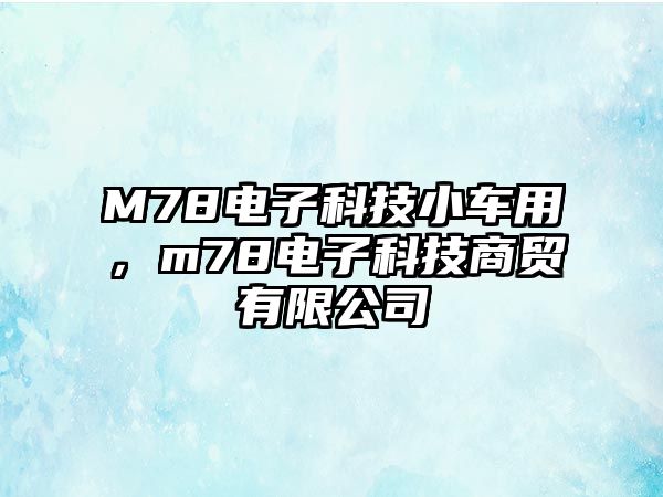 M78電子科技小車用，m78電子科技商貿(mào)有限公司