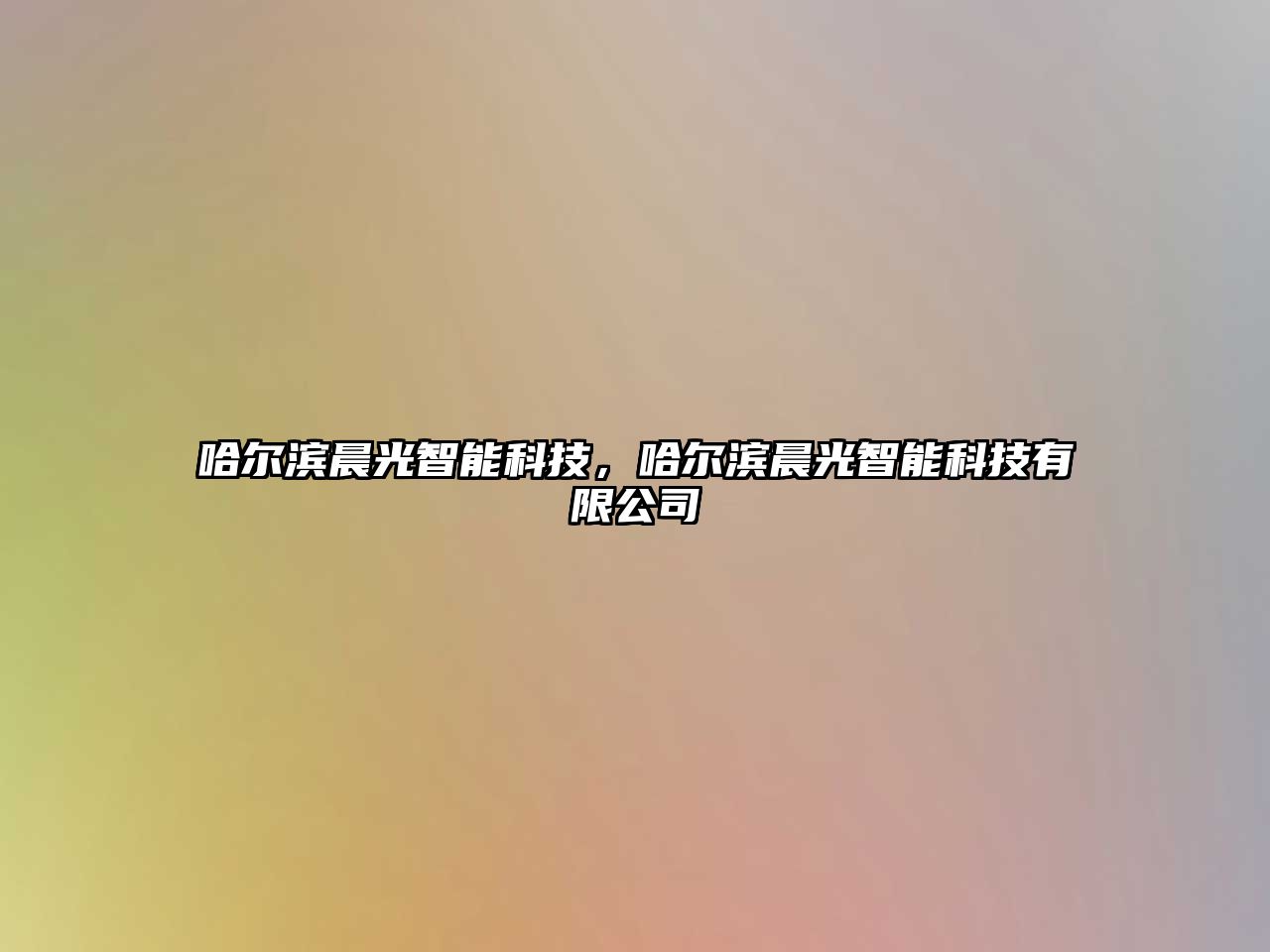 哈爾濱晨光智能科技，哈爾濱晨光智能科技有限公司