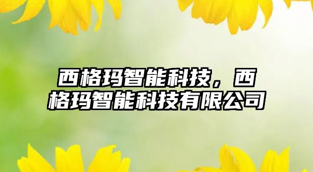 西格瑪智能科技，西格瑪智能科技有限公司