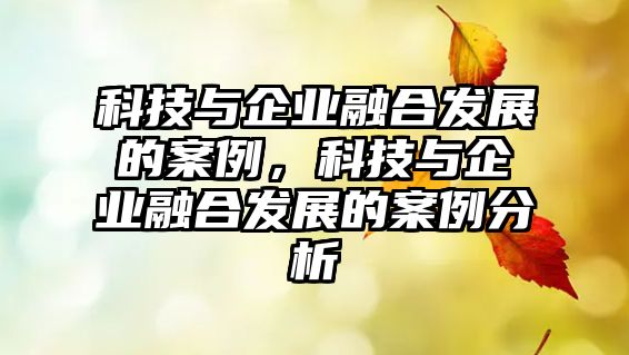 科技與企業(yè)融合發(fā)展的案例，科技與企業(yè)融合發(fā)展的案例分析