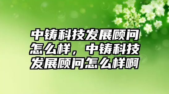 中鑄科技發(fā)展顧問怎么樣，中鑄科技發(fā)展顧問怎么樣啊