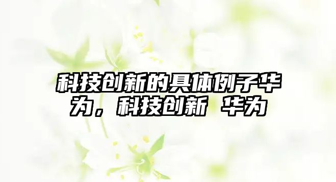 科技創(chuàng)新的具體例子華為，科技創(chuàng)新 華為