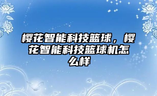 櫻花智能科技籃球，櫻花智能科技籃球機怎么樣