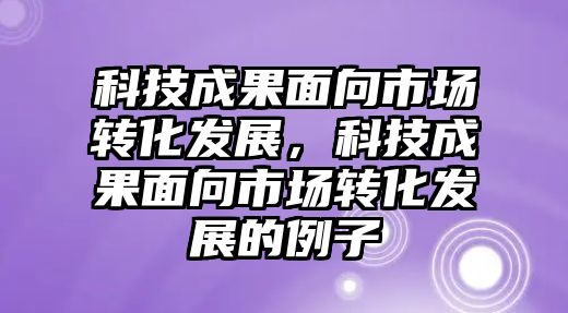 科技成果面向市場(chǎng)轉(zhuǎn)化發(fā)展，科技成果面向市場(chǎng)轉(zhuǎn)化發(fā)展的例子